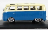 Bburago Volkswagen T1 Samba Minibus Custom 1967 1:32 Krémově Modrá