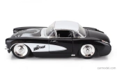 Jada Chevrolet Corvette s postavičkou Wolfmana 1957 1:24 čierna biela