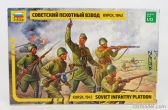 Zvezda Figúrky Soldati - Vojaci Vojenská sovietska pešia čata 1:72 /