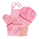 Bigjigs Toys Růžový set šéfkuchařky - poškozený obal