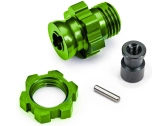 Traxxas náboj kola krátký 17mm s drážkami zelený