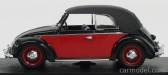 Rio-models Volkswagen Beetle Cabriolet Uzavretý Karmann 1949 1:43 Červená čierna