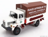 Edicola Berliet L64 Truck Telonato N 4 Rally Raid Afrique Abidjan - Marseille 2-assi 1963 1:43 Biela hnedá