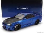Autoart Nissan Skyline Gt-r (r34) Z-tune 2002 1:18 Bayside Blue Carbon