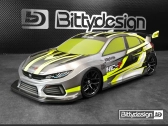 Karoserie čirá Bittydesign pro TC FWD podvozky 190mm