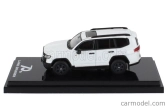 Zapaľovanie-model Toyota Land Cruiser (ja300w) Gr Sport 2023 - Čierno-červený interiér 1:64 White Pearl