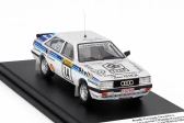 Trofeu Audi Quattro Coupe N 14 Rally 1000 Lakes 1986 Lasse Lampi - Pentti Kuukkala 1:43 Bílá Světle Modrá