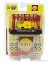 M2-machines Dodge A-100 Van Shell With Accessories 1967 - Garážová sada Officina - Ponte Sollevatore Auto - Four Post Lift 1:64 Yellow Red
