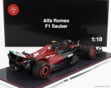 Nzg Alfa romeo F1  C43 Team Stake N 24 Spanish Gp 2023 Zhou Guanyu - Con Vetrina - With Showcase 1:18 Černá Červená