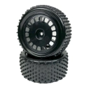 Absima buggy pneu Mini Pin vrátane disku 1:10 zadné, čierne, 2 ks