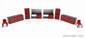 Tiny toys Accessories Set Garage Storage Forniture 1:43 Red