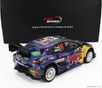 Truescale Ford england Puma Rally1 Red Bull Team Ford World Rally M-sport N 19 Winner Rally Montecarlo 2022 S.loeb - I.galmiche 1:18 Purple Yellow Black