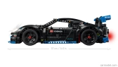 Lego Porsche Lego Technic - 718 Cayman Gt4 E-performance N 0 Racing 2022 1:12 Matná čierna svetlo modrá