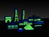 Svet zázrakov Svietiace kocky Paríž