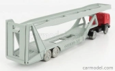 Officina-942 Fiat 682 T2 Truck Bisarca Car Transporter 1955 1:76 Červená strieborná