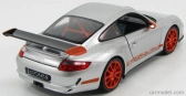 Welly Porsche 911 997 Gt3rs 2010 1:18 Stříbrná Oranžová