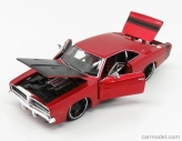 Maisto Dodge Chartger R/t Coupe 1969 1:24 Red Met Black
