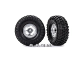 Kolesá Traxxas 2,2", polomatné pochrómované disky s puklicami, pneumatiky Canyon Trail (2)