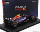 Bburago Red bull F1  Rb19 Team Oracle Red Bull Racing N 11 3rd Las Vegas Usa Gp 2023 Sergio Perez - With Pilot And Showcase 1:43 Fialová Žlutá Červená