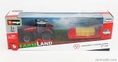 Bburago Massey ferguson 8740s Tractor With Trailer 2016 1:50 Red