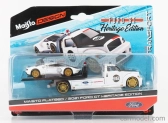 Maisto Ford USA Ramp Truck Wrecker With Ford Gt N 98 Heritage Edition 2021 1:64 bielo-čierna