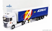 Eligor Scania S500 Truck Semi-frigo Ageneau Transports 2020 1:43 Biela Modrá