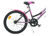 DINO Bikes - Dětské kolo 20" Aurelia černo/růžové