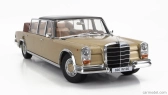 Kk-scale Mercedes benz S-class 600 Pullman (w100) Landaulet Semiconvertible 1964 1:18 Gold Met Black