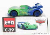 Tomica Walt disney Pixar Cars - Carla Velesco 1:64 Zelená Modrá