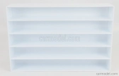 Vetrina display box Accessories Espositore Aperto - For Auto 1/43 1/64 - Cars Not Included - Lungh.lenght Cm 36.8 X Largh.width Cm 6.7 X Alt.height Cm 24.3 (altezza Utile Tra I Ripiani Cm 4.5 Inner Height Among Shelves) 1:43 Bílá