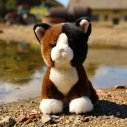 Rappa Plyšová kočka trojbarevná 18 cm ECO-FRIENDLY