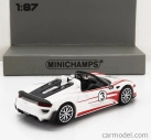 Minichamps Porsche 918 Spyder Salzburg Racing Design N 3 Weissachpackage 2015 1:87 Červená Bílá