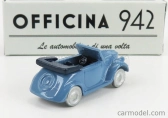 Officina-942 Fiat 500a Cabriolet Carrozzeria Montescani 1939 1:76 Svetlomodrá