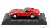 Edicola Chevrolet Corvette C3 Coupe 1968 - Con Vetrina - S vitrínou 1:43 červená
