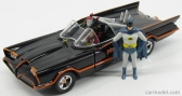 Jada Batman Batmobile 1966 - Classic Tv Series With Figures Batman And Robin 1:24 Černá Červená