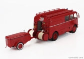 Edicola Berliet Gla 5f Truck Fpdgp Hasičské auto Bomberos Fin 2-assi s prívesom 1953 1:43 Červená
