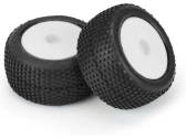 Pro-Line kolo 1:18, pneu Hole Shot, disk H8 bílý (2) (Losi Mini-T)