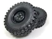 Pneumatiky + disky Crawler Rock Terrain 114mm, černé, 2ks