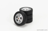 Kk-scale Accessories 4x  Wheels And Rims Set  For Porsche 1:18 Silver