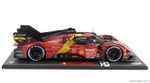 Bbr-models Ferrari 499p 3.0l Turbo V6 Team Ferrari Af Corse N 51 Winner 24h Le Mans (dirty Version - After Race) 2023 Alessandro Pier Guidi - James Calado - Antonio Giovinazzi - Con Vetrina - With Showcase - Coffret Box 1:12 Červená Žlutá Černá