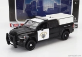 Motor-max Dodge Ram 1500 Pick-up Laramine Crew Cab California Highway Patrol Police 2019 1:27 Černá Bílá
