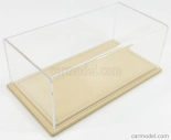 Atlantic Vetrina display box Maranello Base In Pelle - Leather Base Beige - Lungh.lenght Cm 23 X Largh.width Cm 12 X Alt.height Cm 8.5 (altezza Interna 7.7 Cm ) 1:24 Plastic Display