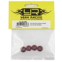 Hliníkové matice kol 5mm Lock Nut 4ks - Červené