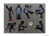 Americké diorámy Figúrky F1 Set 2 2022 - Dioráma Pit-stop Set 7 X Meccanici - Mechanics - With Decals 1:18 Matt Blue Red