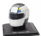 Edicola Helma F1 Casco Helma Stefan Johansson F1/86 Team Ferrari Sezóna 1986 1:5 bielo zelená čierna