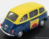 Edicola Fiat 600 Multipla Crema Medicata Prep 1953 1:43 Modro-žltá