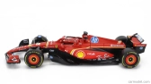 Bburago Ferrari F1  Sf-24 Team Scuderia Ferrari N 16 4th Emilia Romagna Imola Gp 2024 Charles Leclerc - Con Vetrina - With Showcase 1:18 Červená Černá