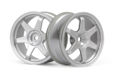 TE37 disky 26mm stříbrné (0mm offset) 2ks