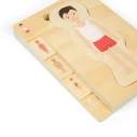 Bigjigs Toys Dřevěné puzzle Anatomie chlapec