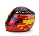 Mini prilba Bell prilba Casco prilba Casco prilba F1 Carlos Sainz Team Ferrari 2024 1:2 Red Black Yellow